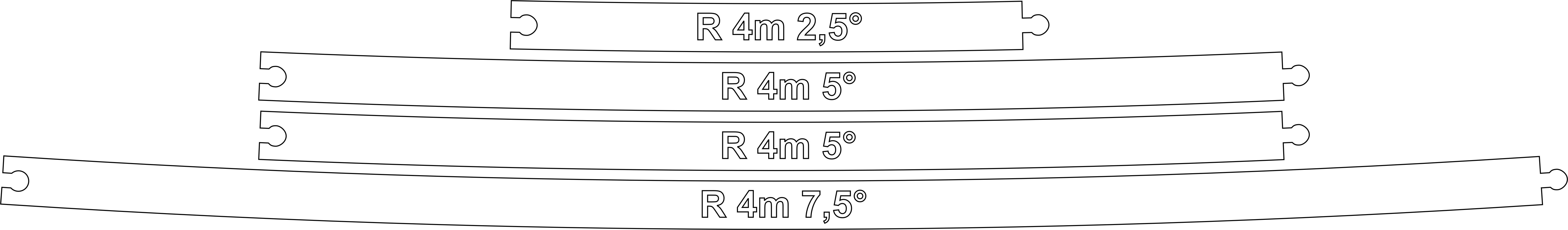 Radius Schablonen 4 m